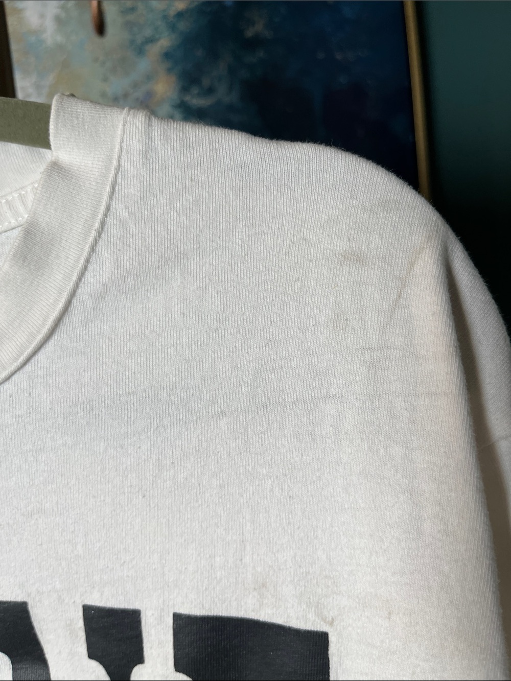 VLONE White Tee with Multicolor Tie-Dye 'V' - Picture 4 of 9